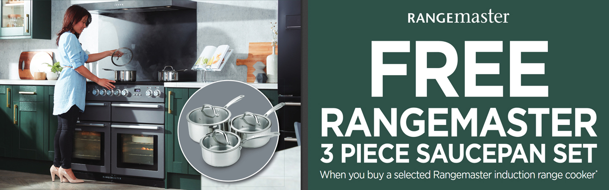 Rangemaster FREE 3 Piece Saucepan Set